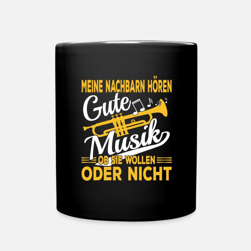 Trompete Musiker - Tasse einfarbig - Schwarz