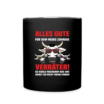Nachbar Nachbarschaft Geschenke - Tasse einfarbig - Schwarz - Vorne