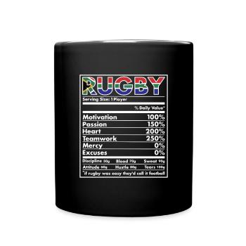 Nutrition Afrique du Sud Rugby - Mug uni - noir - Devant