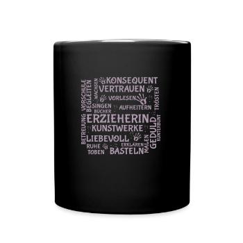 Erzieherin Brainstorming Shirt - Tasse einfarbig - Schwarz - Vorne