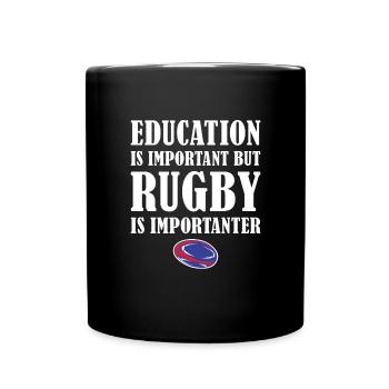But Rugby Is Importanter France Rugby - Tasse einfarbig - Schwarz - Vorne
