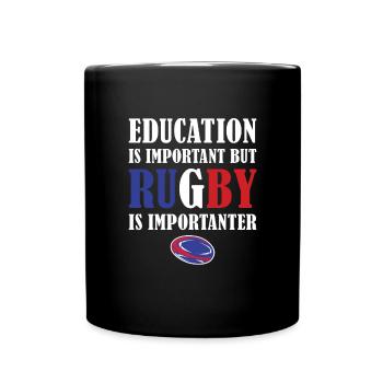 But Rugby Is Importanter France Rugby - Tasse einfarbig - Schwarz - Vorne
