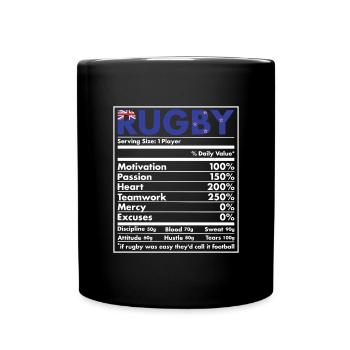 Nutrition New Zealand Rugby - Tasse einfarbig - Schwarz - Vorne