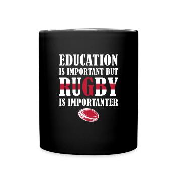 But Rugby Importanter England Rugby - Tasse einfarbig - Schwarz - Vorne