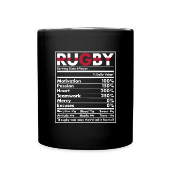 Nutrition Angleterre Rugby - Mug uni - noir - Devant