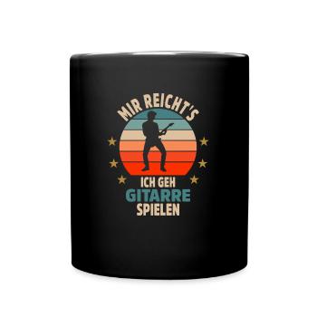 Gitarrist Gitarrenspieler Gitarrenmusiker Rockband - Tasse einfarbig - Schwarz - Vorne