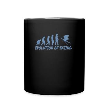 Evolution du skieur skieur - Mug uni - noir - Devant