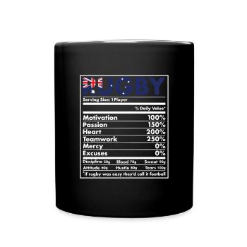 Nutrition Australie Rugby - Mug uni - noir - Devant