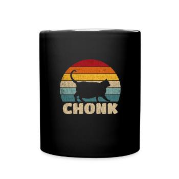 Chonk Clothing Distressed 70s Retro Style Funny - Tasse einfarbig - Schwarz - Vorne