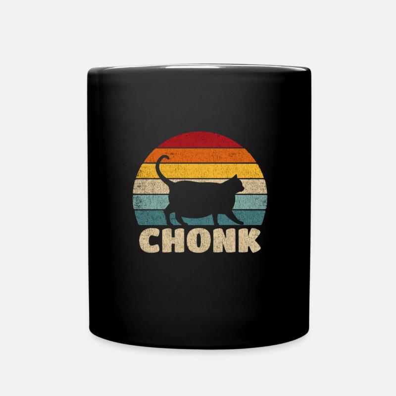 Chonk Clothing Distressed 70s Retro Style Funny - Tasse einfarbig - Schwarz