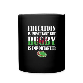 Mais le rugby est plus important Rugby du Pays de Galles - Mug uni - noir - Devant