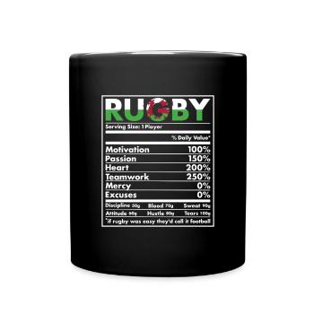 Nutrition Wales Rugby - Full Colour Mug - black - Front