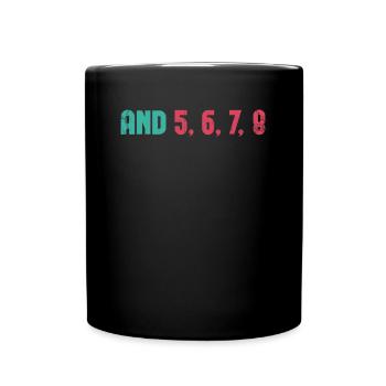 and 5, 6, 7, 8 Design for Cheerleader Cheer Girls - Full Colour Mug - black - Front