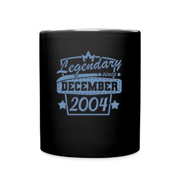 Legendär seit Dezember 2004 Retro Sprüche - Tasse einfarbig - Schwarz - Vorne