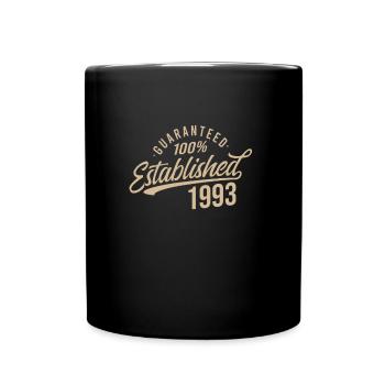 Guaranteed Established and Published in the Year - Full Colour Mug - black - Front
