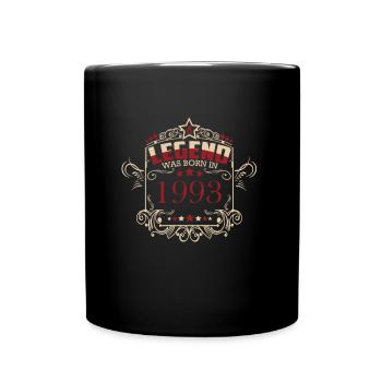 A legend was born in 1993 - Full Colour Mug - black - Front