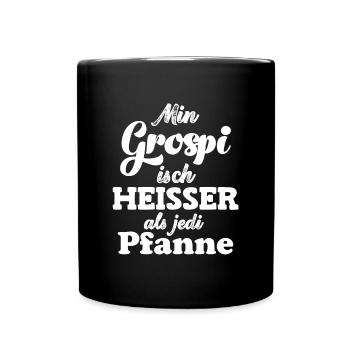 Mi Grospi isch der bescht Opa Schweiz Grosspapi - Tasse einfarbig - Schwarz - Vorne