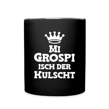 Mi Grospi isch der kulscht Opi Schweiz Opa - Tasse einfarbig - Schwarz - Vorne