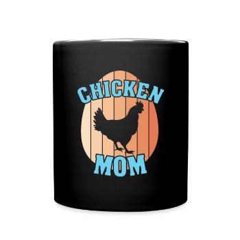 Chicken Mom - Tasse einfarbig - Schwarz - Vorne