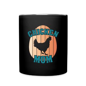 Chicken Mom - Tasse einfarbig - Schwarz - Vorne