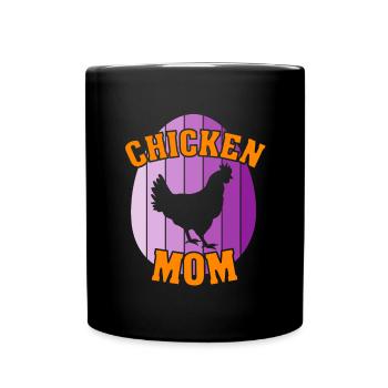 Chicken Mom - Tasse einfarbig - Schwarz - Vorne