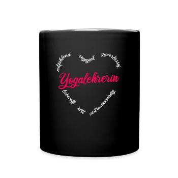Yogalehrerin Yoga Joga Lehrerin Frauen Geschenk - Tasse einfarbig - Schwarz - Vorne