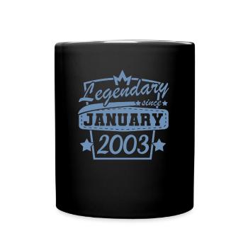 Birthday 20 years old January 2003 - Full Colour Mug - black - Front