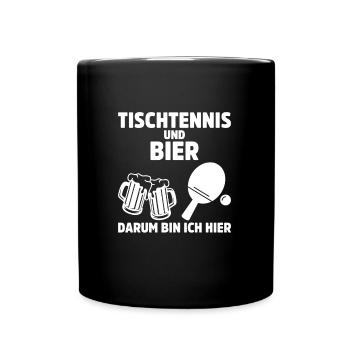 Tischtennisspieler Geschenk Ping Pong Tischtennis - Tasse einfarbig - Schwarz - Vorne