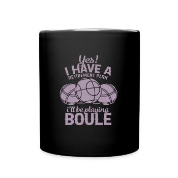Régime de retraite Boule - Mug uni - noir - Devant