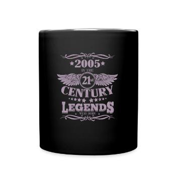 Vintage 2005 anniversaire dictons 21ème siècle - Mug uni - noir - Devant