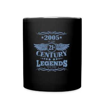 Vintage 2005 anniversaire dictons 21ème siècle - Mug uni - noir - Devant