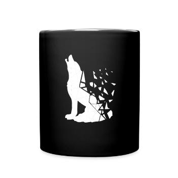 Berger Allemand Polygone Feuilles D’automne Feuillage - Mug uni - noir - Devant