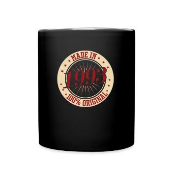 Made in 1993 100 OriginalGeburtstag Sprüche - Tasse einfarbig - Schwarz - Vorne