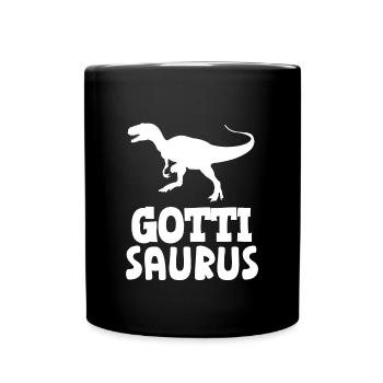 Gotti Saurus Gotti Schweiz Patentante - Tasse einfarbig - Schwarz - Vorne