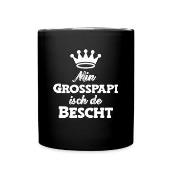Min Grosspapi isch de bescht Opa Schweiz Grosspapi - Tasse einfarbig - Schwarz - Vorne