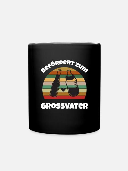 Befördert zum Grossvater Schweiz Hallo Opa Schweiz - Tasse einfarbig - Schwarz