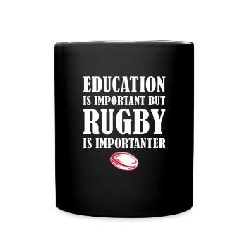 Mais le rugby est plus important - Mug uni - noir - Devant