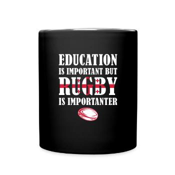 Mais le rugby est plus important - Mug uni - noir - Devant