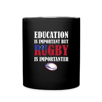 But Rugby Is Importanter Samoa Rugby - Full Colour Mug - black - Front