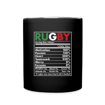 Nutrition Italie Rugby - Mug uni - noir - Devant