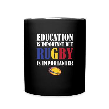 But Rugby Is Importanter Romania Rugby - Full Colour Mug - black - Front