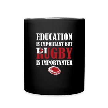 But Rugby Is Importanter Tonga Rugby - Full Colour Mug - black - Front