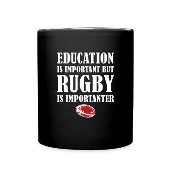 But Rugby Is Importanter Tonga Rugby - Full Colour Mug - black - Front