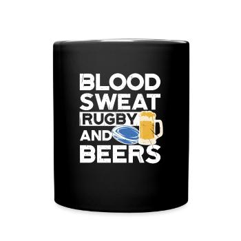 Blood Sweat Rugby et bières Uruguay Rugby - Mug uni - noir - Devant