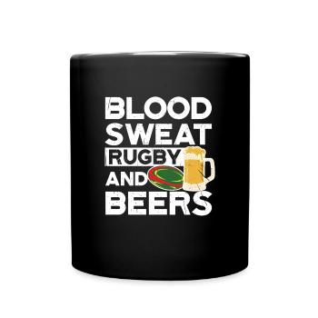 Blood Sweat Rugby et Bières Portugal Rugby - Mug uni - noir - Devant