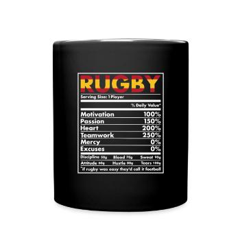 Nutrition Espagne Rugby - Mug uni - noir - Devant