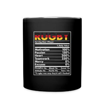 Nutrition Allemagne Rugby - Mug uni - noir - Devant