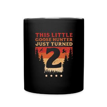 Hunter Ce petit chasseur d’oie vient d’avoir 2 ans - Mug uni - noir - Devant