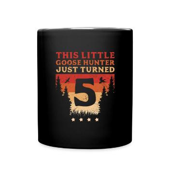 Hunter This Little Goose Hunter Just Turned 5 - Full Colour Mug - black - Front