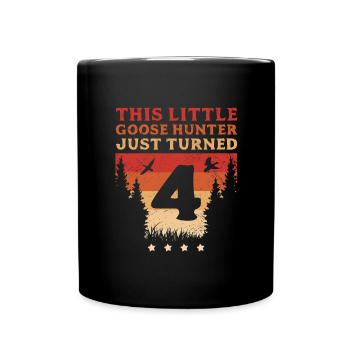 Hunter This Little Goose Hunter Just Turned 4 - Full Colour Mug - black - Front